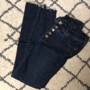 Free People Frayed Ankle Jeans